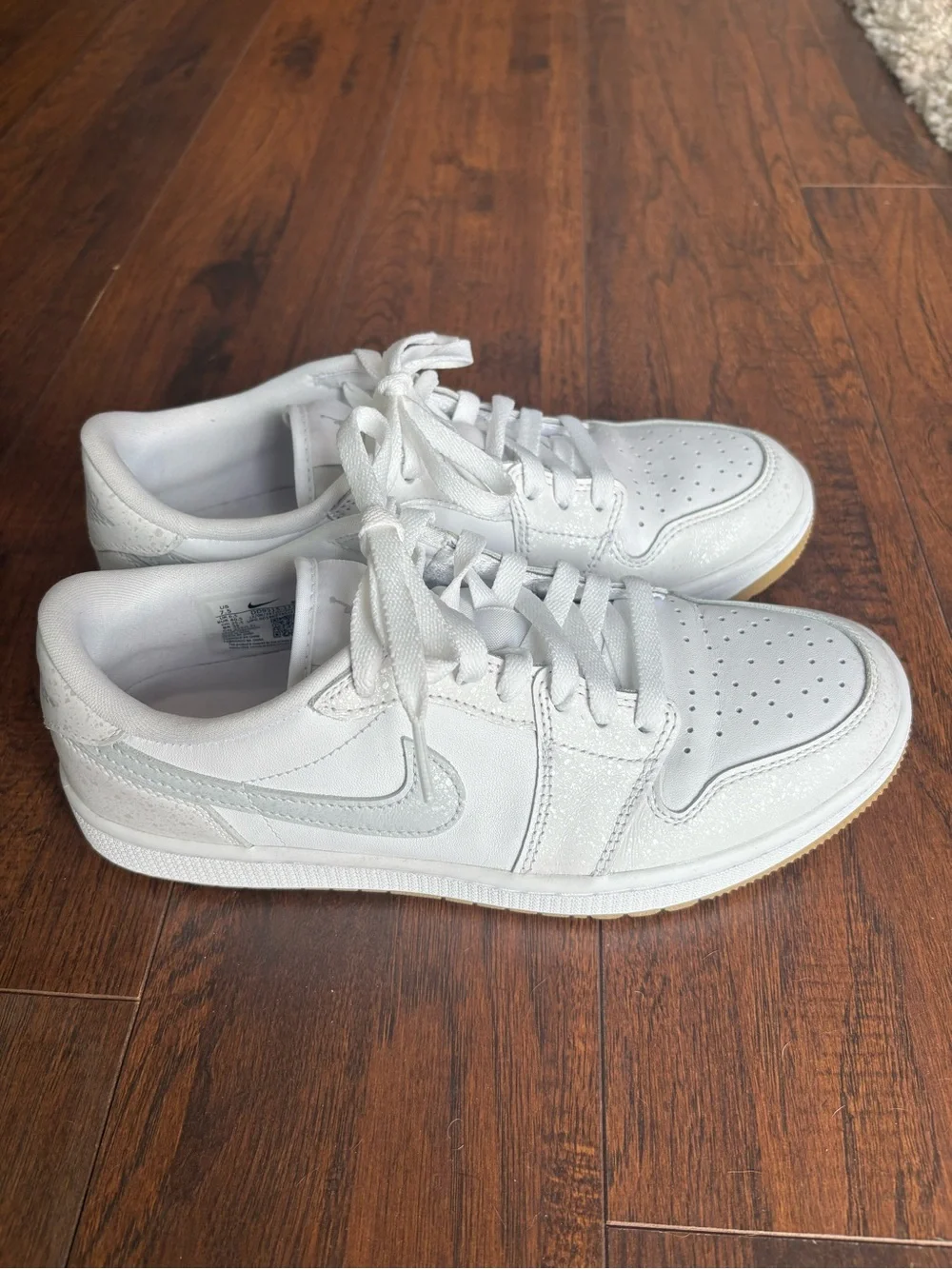 Jordan White Leather Golf Sneakers